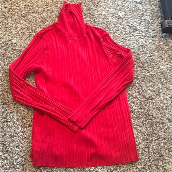 Time and Tru Red Cowl Neck Sweater - Picture 1 of 1